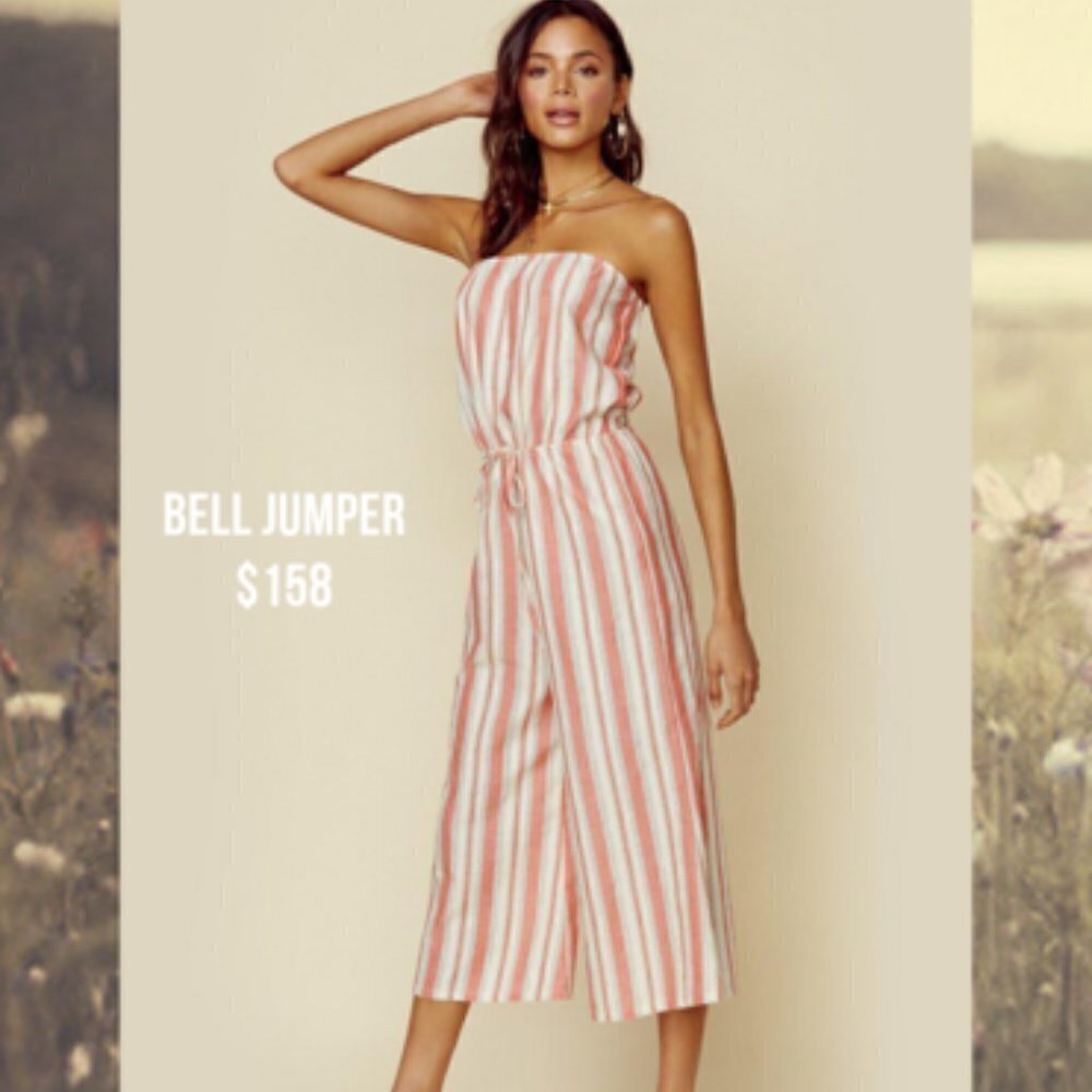 BLUE LIFE BELL JUMPSUIT - Orange STRIPE NWT